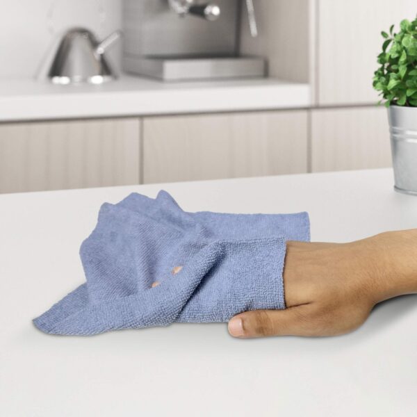 Reusable Kitchen Towel Roll - Blue Color - Washable and Soft Microfiber Fabric - 20 Pcs (হালকা নীল কালার) - Image 6