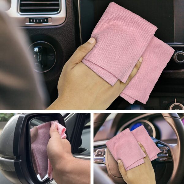 Reusable Kitchen Towel Roll - Pink Color - Washable and Soft Microfiber Fabric - 20 Pcs (পিংক কালার) - Image 9