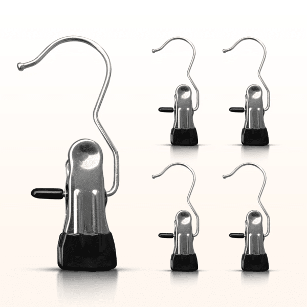 Hanger Clip Set - 5 Pieces Stainless Steel Hanger Clips - Image 2