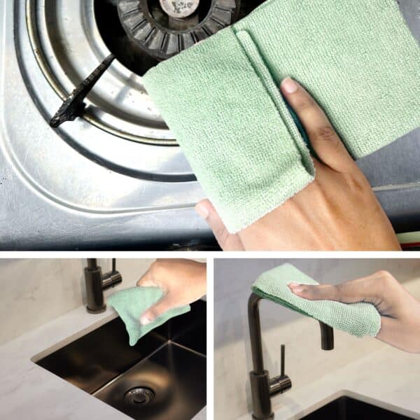 Reusable Kitchen Towel Roll - Paste Color - Washable and Soft Microfiber Fabric - 20 Pcs (পেস্ট কালার) - Image 5